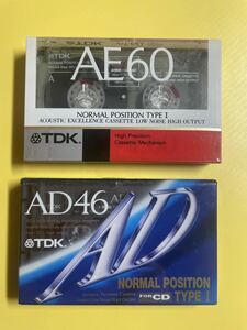 【未開封】 TDK オーディオ カセット テープ ノーマルポジション (ノーマル) AE60 / AD46 2本セット
