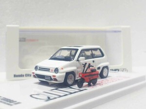 INNO 1/64 ホンダ シティ ターボ2 白 ホワイト モトコンポ イノモデル Honda City Turbo Motocompo White