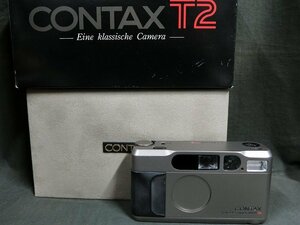 A0427 コンタックス T2 レンズ：Carl Zeiss Sonnar AFフィルムカメラ 現状品 箱付