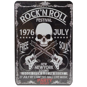 ROCK'N ROLL FESTIVAL 1976 JULY アメリカン 雑貨 ブリキ看板 メタルサインティンサインズ サインプレート tin2-51