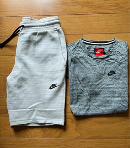 廃盤 NIKE 初期 テックフリース セットアップ ハーフパンツ ショートパンツ 半袖Tシャツ スウェット ナイキ