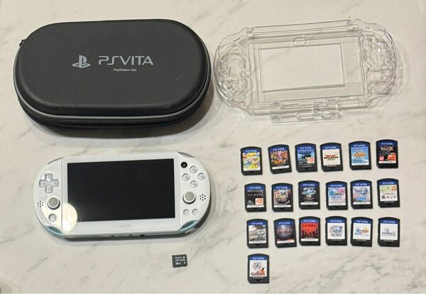 最終値下【引退 美品】 SONY PSVITA 2000 16Gメモリーカード+ソフト19本+ケース等豪華セット ソニー Vita