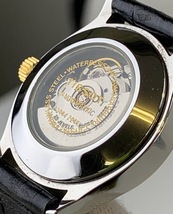 【1円出品】F0332 TISSOT ティソ PR50 J144/244K 自動巻き ゴールドカラー 革ベルト 腕時計 3針 デイト 現状稼働品_画像4