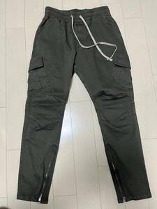 送料無料 ほぼ新品【WEB&DEPOT限定】DankeSchon ダンケシェーン STRETCH TWILL ZIP CARGO PANTS カーゴパンツ カーキ Mサイズ ZOZO購入