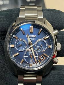 送料無料 美品 セイコー アストロン ネイビー ゴールド SEIKO ASTRON SBXC049 5X53-0AJ0