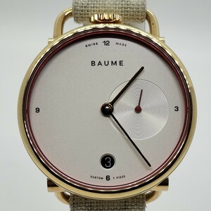 [ beautiful goods ]BAUME&MERCIER Baume&Mercier Baum small second M0A10602/ box guarantee attaching lady's wristwatch 