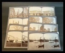 □古写真　彩色ステレオ写真８点まとめて　フランス　パリ　大洪水　八百屋　歴史資料 stereo photo_画像1