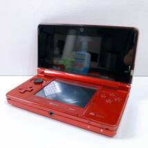 26【中古】Nintendo 3DS 本体 CTR-001 フレアレッド ニンテンドー 3DS 任天堂 タッチペン付き 動作確認 初期化済み 現状品_画像1