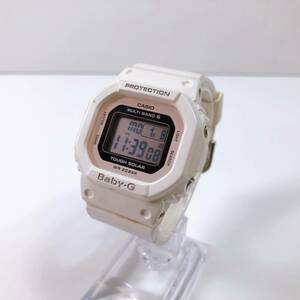 40【中古】CASIO Baby-G マルチバンド6 ソーラー電波時計 BGD-5000 カシオ デジタル ホワイト メンズ腕時計 動作確認済み 現状品