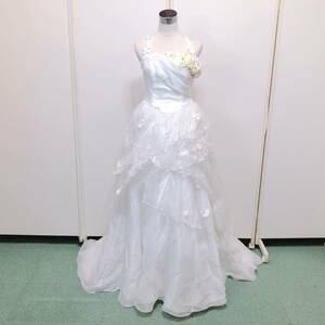 79【中古】BELLE SAISON COLOR DRESS ウェディングドレス カラードレス FX017 レッド 15-17T フラワーモチーフ フリル 大きいサイズ 現状品
