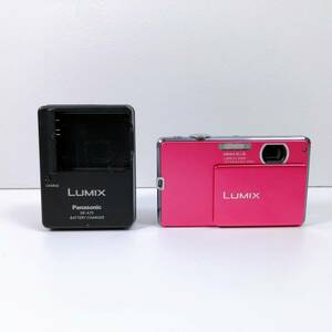 17【中古】Panasonic LUMIX DMC-FP1 コンパクトデジタルカメラ パナソニック ルミックス ピンク 充電器付き 通電確認済み 現状品