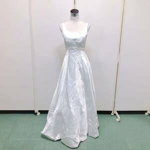 142【中古】Wedding Dress COLOR DRESS ウェディングドレス カラードレス F978 オフホワイト 9 フラワーモチーフ 刺繍 パール 現状品