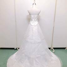 166【中古】Wedding Dress COLOR DRESS ウェディングドレス カラードレス FF303 オフホワイト 11T フラワーモチーフ 刺繍 レース 現状品_画像5