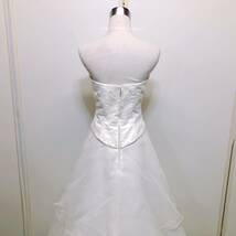 166【中古】Wedding Dress COLOR DRESS ウェディングドレス カラードレス FF303 オフホワイト 11T フラワーモチーフ 刺繍 レース 現状品_画像7