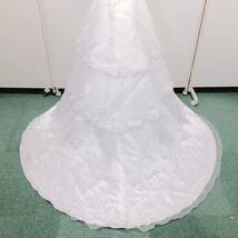 166【中古】Wedding Dress COLOR DRESS ウェディングドレス カラードレス FF303 オフホワイト 11T フラワーモチーフ 刺繍 レース 現状品_画像8