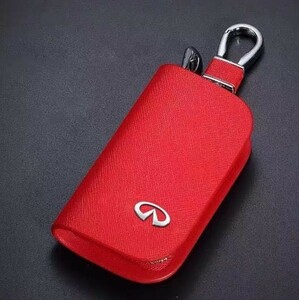  free shipping in feniti for key case red new model high feeling of quality leather smart key case kalabina attaching leather manner business present optimum 