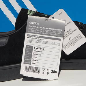 デッド!! 28cm 新品 限定 20年製 adidas Originals スタンスミス 黒スエードxミントグリーン STAN SMITH 天然皮革の画像6