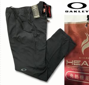 新品【メンズXL】黒 オークリー（OAKLEY）ゴルフに最適　HEAT-Xテーパード ジョガーパンツ 保温機能 ベルトレス 1枚で着用　裏起毛