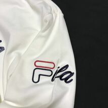 ◆379新品【メンズXL(LL)】白 FILA GOLF フィラ ゴルフ フロントロゴ 起毛スムース 保温 長袖タートルネックシャツ 防寒 一枚で着用可 秋服_画像4