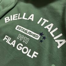 ◆432新品【メンズXL(O)】グリーン FILA GOLF フィラ ゴルフ フロントロゴ 起毛スムース 保温 長袖タートルネックシャツ 防寒 一枚で着用可_画像4