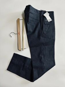 3537】新品2.8万【entre amis / アントレアミ　30　春夏　トレンドのデニスラ　ウォッシュドデニム素材　純正ハンガー付】ダークインディゴ