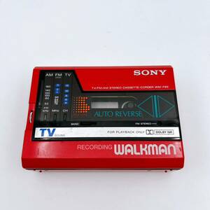 1円～ SONY WM-F85 カセットレコーダー レッド WALKMAN FM/AM ソニー ウォークマン ジャンク 通電