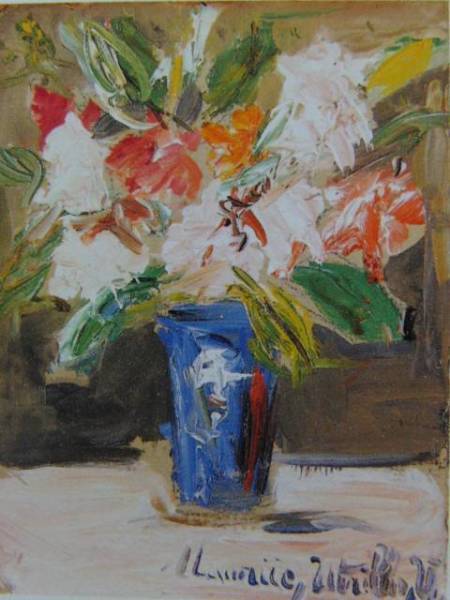 Maurice Utrillo, BOUQUET DE FLEURS, Version outre-mer super rare raisonné, Neuf avec cadre, ara, peinture, peinture à l'huile, peinture nature morte