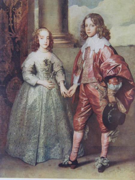 Anthony Van Dyck, William, Prince d'Orange, et la princesse Mary Stuart, Prince William, Extrêmement rare, Tiré d'un livre d'art vieux de 100 ans, Seule l'enchère gagnante, Ara, Peinture, Peinture à l'huile, Portraits