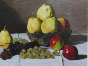 Art hand Auction クロード･モネ, ｢NATURE MORTE, POIRES ET RAIAIN｣, 海外版超希少レゾネ, 新品額付, ara, 絵画, 油彩, 静物画