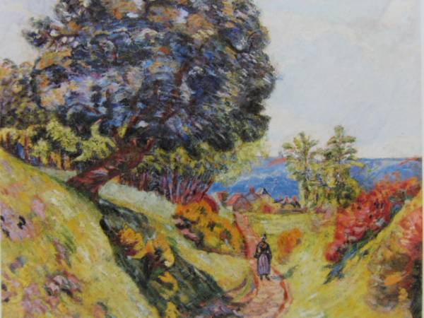 Armand Guillaumin, CHEMIN IN LER-DE-FRANCE, Overseas edition, extremely rare, raisonné, New with frame, Ara, Painting, Oil painting, Nature, Landscape painting