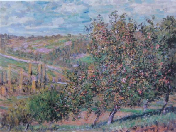 Claude Monet, Pommiers Fleurs, 超希少画集より, 新品額装付, 落札代金のみ, ara, 絵画, 油彩, 自然, 風景画