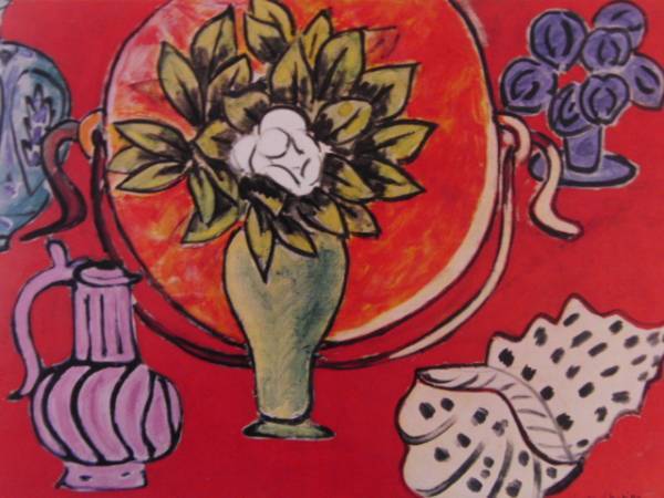 Matisse / Nature morte aux magnolias, Chefs-d'œuvre d'encadrement rares, Avec l'histoire de l'art, Nouveau cadre inclus, Seule l'enchère gagnante, Ara, Peinture, Peinture à l'huile, Nature morte