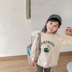 ad baby 子供服 春服 韓国 長袖 男の子 女の子 スウェット ロゴスウェット