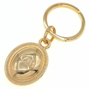  Dior кольцо для ключей Gold metal б/у брелок для ключа Logo женский Vintage Christian