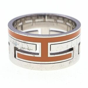  Hermes кольцо Move пепел orange серебряный SV sterling серебряный 925 размер 54 б/у кольцо H Logo 