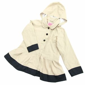  Kate Spade Kids outer 8691321-128 beige polyester 100% size 120 used hood Kids wear 