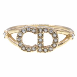  Dior кольцо clair ti-ryunR1137CDLCY Gold metal crystal 13.5 номер б/у кольцо 
