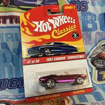 HOT WHEELS Classics 1967 CAMARO CONVERTIBLE シボレー カマロ オープン メタリックパープル ホットウィール クラシック 当時物 CHEVROLET_画像1