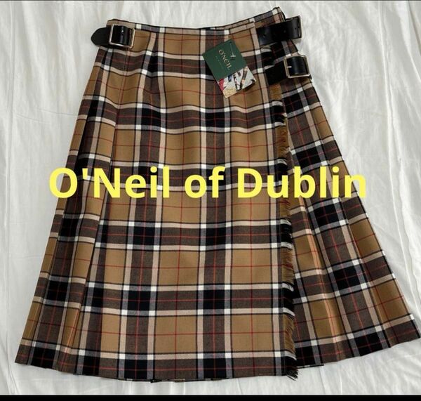 O'NEIL OF DUBLIN チェック　プリーツ　タック　フレア　スカート