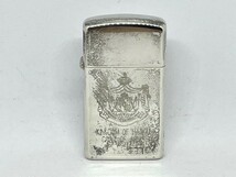 ZIPPO ジッポー ライター スリム 1986年製 STERLING スターリング シルバー KINGDOM OF HAWAII COAT OF ARMS ハワイ 箱付 銀 ヴィンテージ_画像3