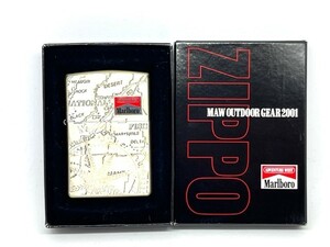 【希少 未使用保管品】 ZIPPO ジッポー ライター 2001年 Marlboro マールボロ MAW OUTDOOR GEAR 2001 専用箱あり