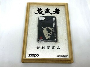 【未使用品】ZIPPO ジッポー ライター 2000年製 鬼武者 CAPCOM カプコン 桐箱入り 特別限定品 シリアル入り 般若 