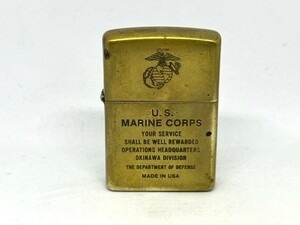 ZIPPO ジッポー ライター 2007年製 US MARINE CORPS アメリカ 海兵隊 沖縄 ゴールド ミリタリー