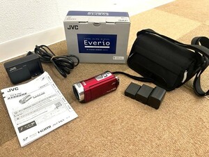 JVC ケンウッド ハイビジョン メモリー ムービー Everio エブリオ GZ-E780-R 純正バッグ付 バッテリー 充電器 説明書 箱 ビデオカメラ