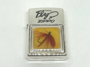 【未着火 保管品】ZIPPO ジッポー ライター 1996年製 Fishing Fly フィッシング フライ メタル貼り 毛針