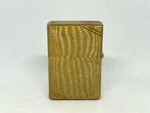 【未着火 保管品】ZIPPO ジッポー ライター 2000年製 フラットトップ ヴィンテージ SINGAPORE シンガポール ゴールド メタル貼り_画像2