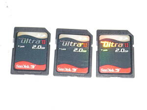 動作保証！SanDisk UltraⅡ SDカード 2GB 3枚セット
