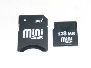 動作保証！pq1 miniSD 128MB SDカードアダプタ付