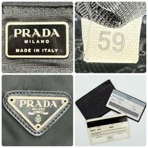 【美品】 PRADA プラダ リュックサック 巾着 バックパック 三角ロゴプレート テスートナイロン 白タグ 大容量 ブラック 黒 ユニセックス_画像10