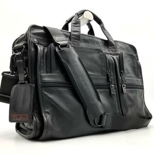 【美品】 TUMI トゥミ ナパレザー 2way ビジネスバッグ 本革 901D3 オールレザー ブリーフケース 大容量 A4収納 PC収納 通勤 出張 メンズ